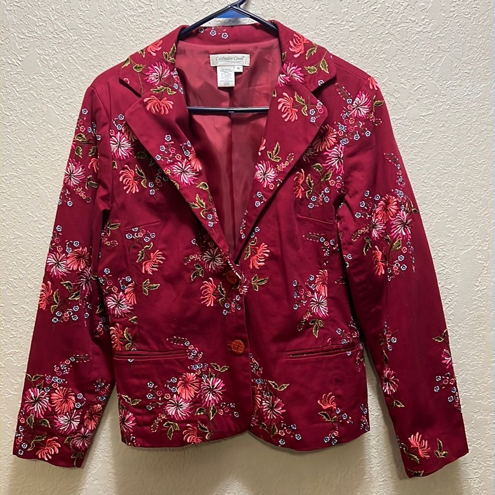 Coldwater Creek Embroidered Blazer Size M